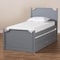 Baxton Studio Mariana Wood Twin Size 3-Drawer Storage Bed with Pull-Out Trundle Bed 164-10308 - alternate 8